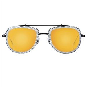 KREWE Breton White Linen Sunglasses NEW